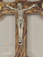 Olive Wood Crucifix Cross with Stand - Handmade in Bethlehem