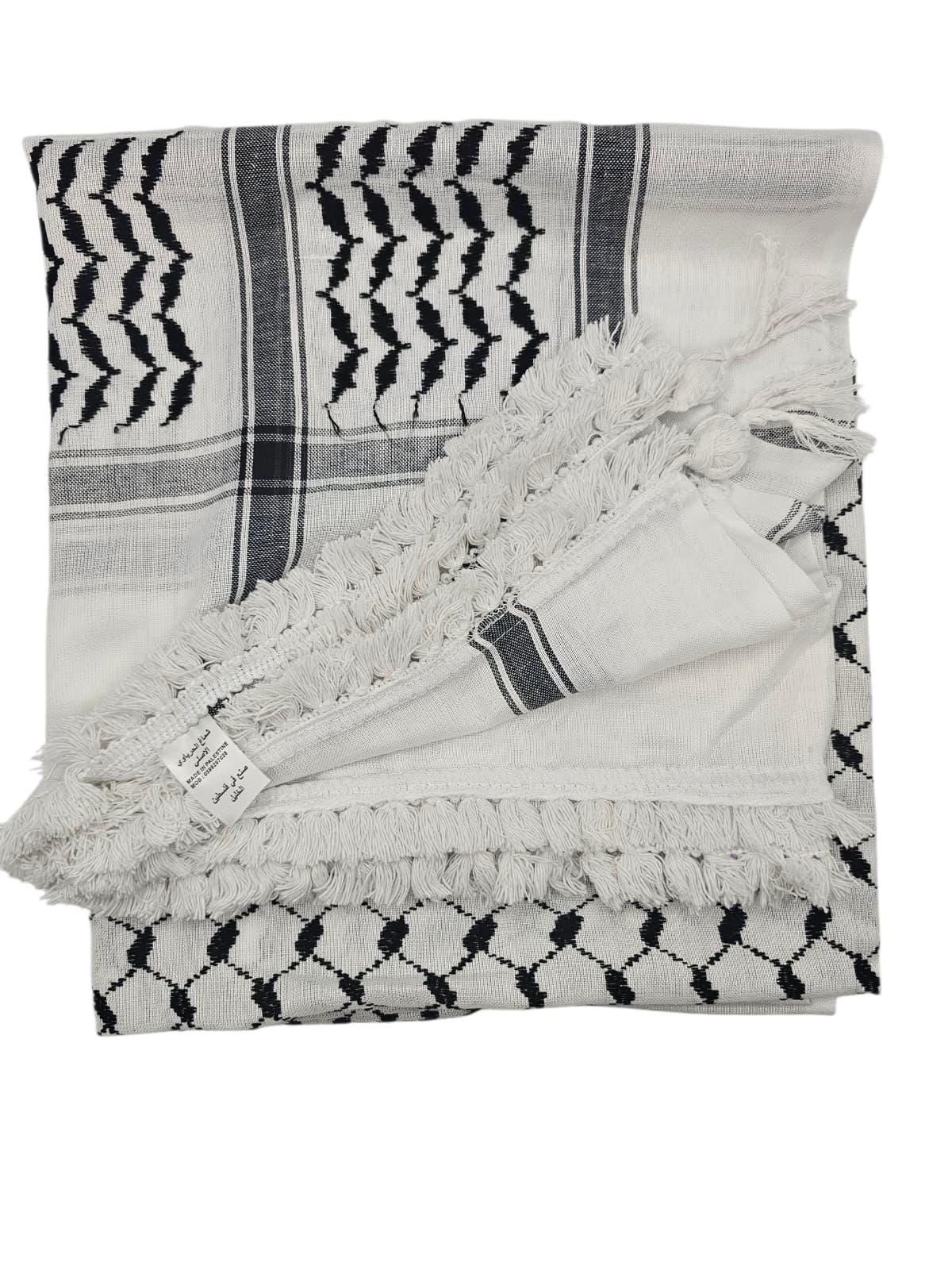 Authentic Palestinian Keffiyeh – Handmade Hirbawi Cotton Scarf from Hebron