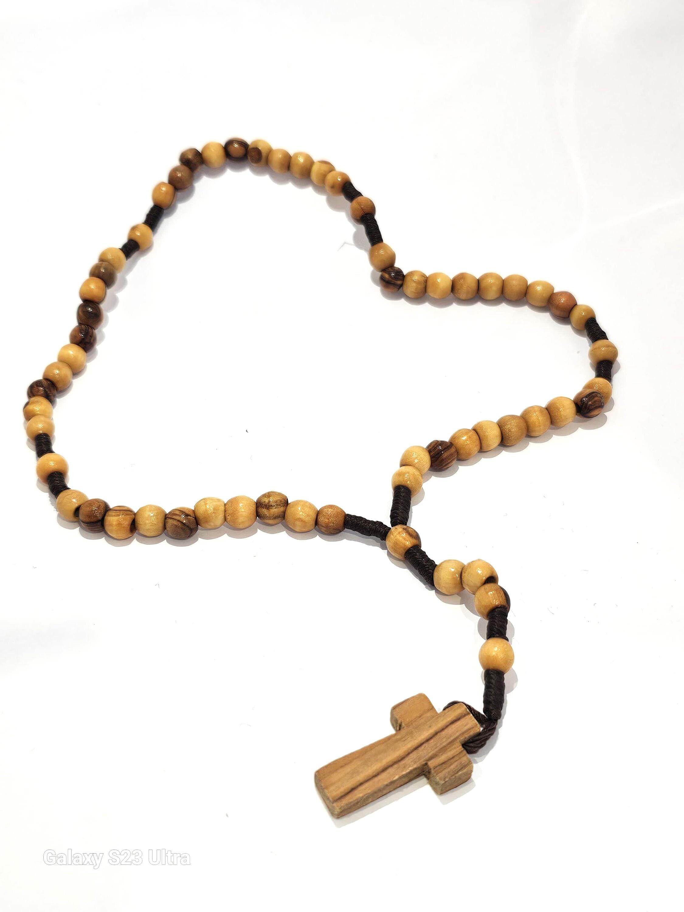 Handmade Olive Wood Rosary – Catholic Prayer Beads from Bethlehem