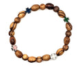 Olive Wood Prayer Bracelet with Metal Cross – Handmade in Bethlehem