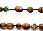 Olive Wood Prayer Bracelet with Metal Cross – Handmade in Bethlehem