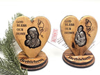 Handmade Olive Wood Heart – “God Bless Our Home”  from Bethlehem