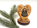 Handmade Olive Wood Heart – “God Bless Our Home”  from Bethlehem
