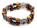 Handmade Olive Wood Bracelet with 5 Holy Icons – Bethlehem Prayer Beads