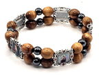 Handmade Olive Wood Bracelet with 5 Holy Icons – Bethlehem Prayer Beads