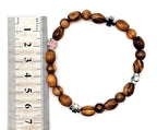 Olive Wood Prayer Bracelet with Metal Cross – Handmade in Bethlehem